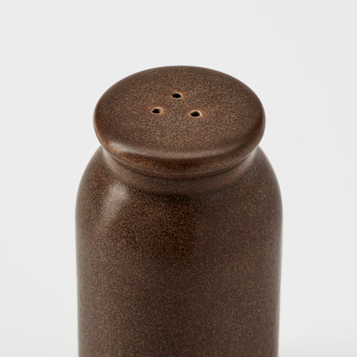 BRUGDHAJ Salt/pepper shaker, set of 2, brown, 9 cm
