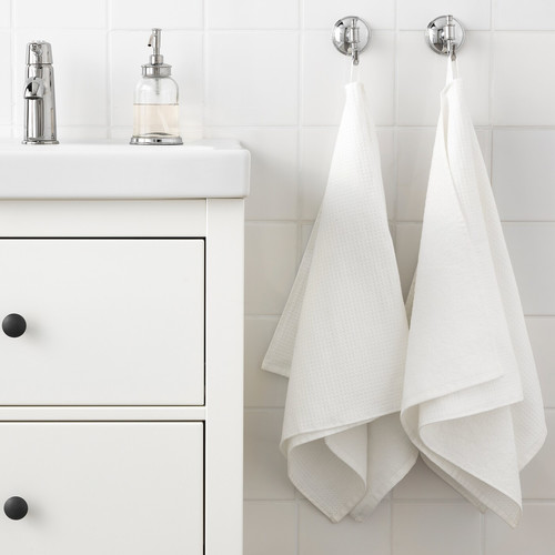 SALVIKEN Hand towel, white, 50x100 cm