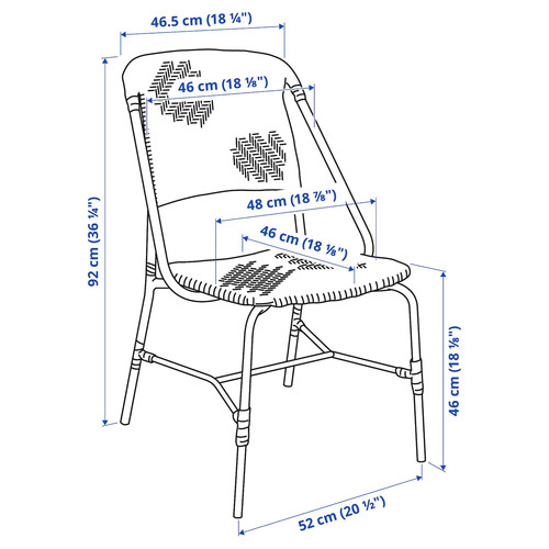 NORRMANSÖ / VASSHOLMEN Table+6 chairs, outdoor, acacia/black white, 220x100 cm
