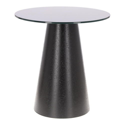 Coffee Table Soleilo 60cm, glass, round, black