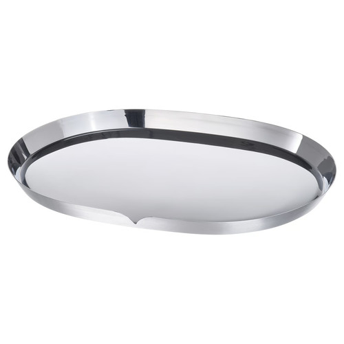 PRAKTAND Candle dish, stainless steel, 35x26 cm