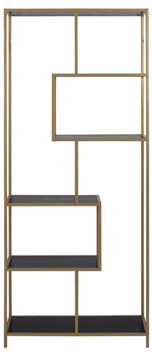 Shelving Unit Seaford II, gold/black