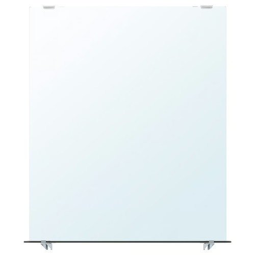 NYSJÖN Mirror with shelf, white, 50x60 cm
