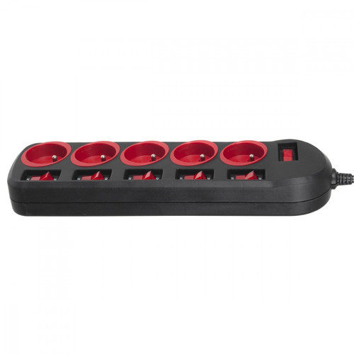 Maclean Power Strip 5 Sockets with Switches EU Plug MCE204