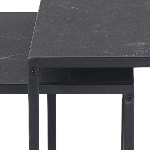 Nesting Tables Set of 2 Oxford 50x50, black