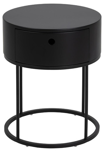 Nightstand Bedside Table Polo, black