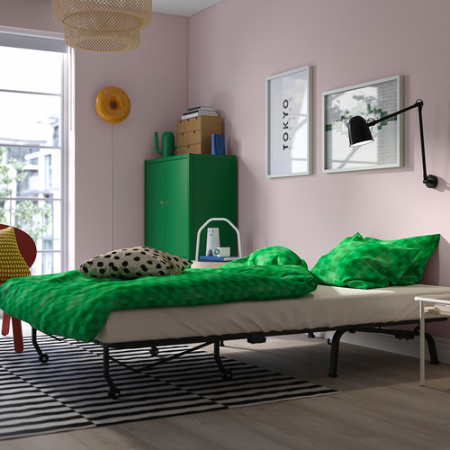 LYCKSELE MURBO 2-seat sofa-bed, Vansbro yellow