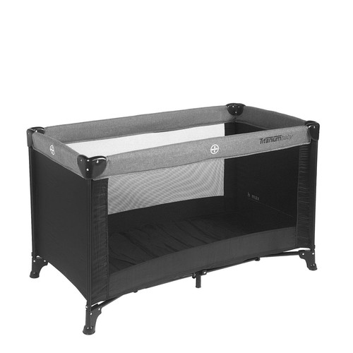 Travel Cot, black/grey