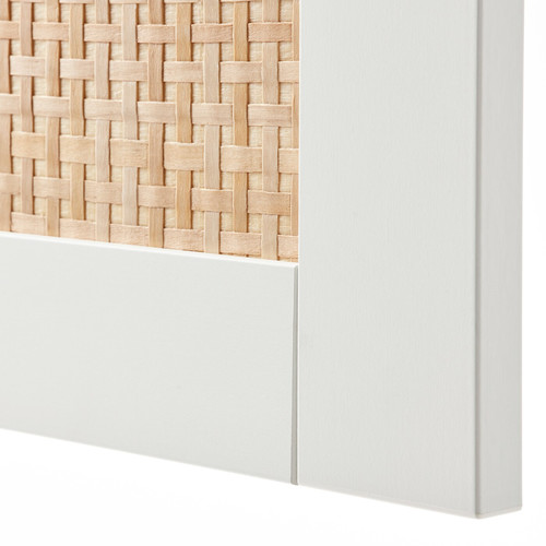 BESTÅ TV bench with doors, white/Studsviken/Stubbarp white, 120x42x74 cm
