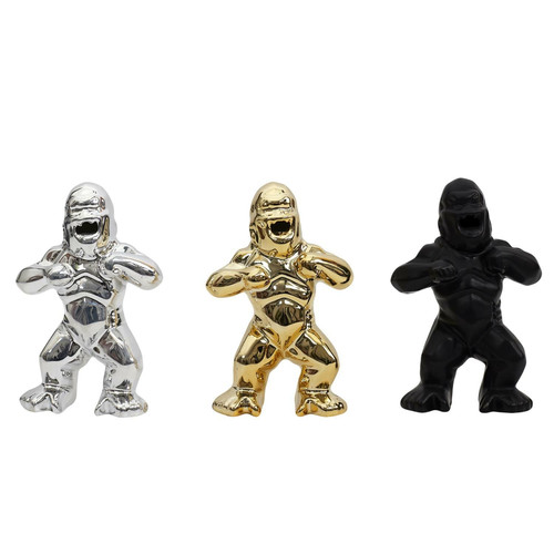 Decoration Gorilla Mini, silver