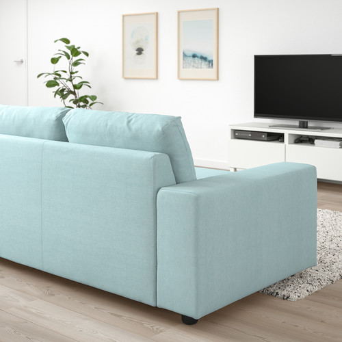 VIMLE 2-seat sofa, with wide armrests/Saxemara light blue