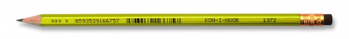 Koh-I-Noor HB Pencil with Eraser 12pcs
