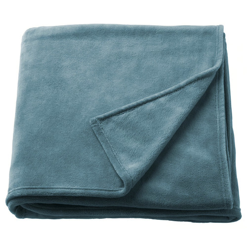 TRATTVIVA Bedspread, dark grey-blue, 230x250 cm
