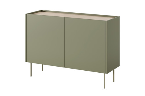 Two-Door Cabinet Desin 120, olive/nagano oak