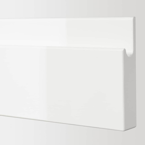 VOXTORP Drawer front, high-gloss white, 2 pack, 40x10 cm