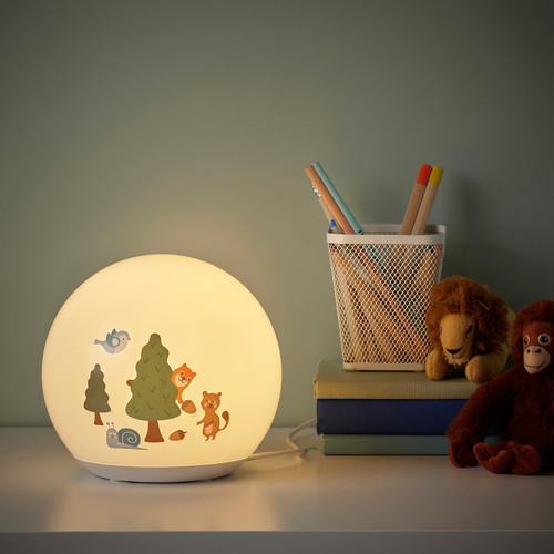 BRUMMIG LED table lamp, forest patterned