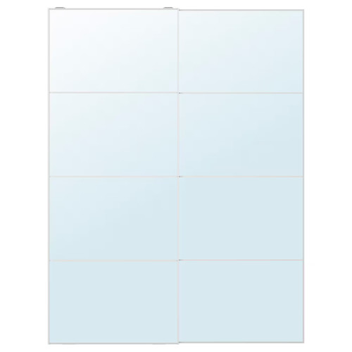 AULI Pair of sliding doors, mirror glass, 150x201 cm