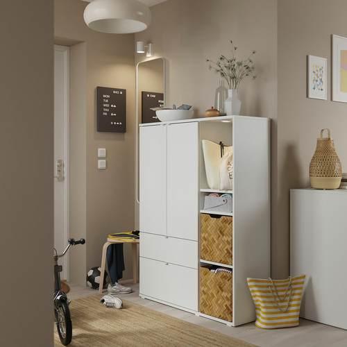 VIHALS Storage unit, white, 105x37x140 cm