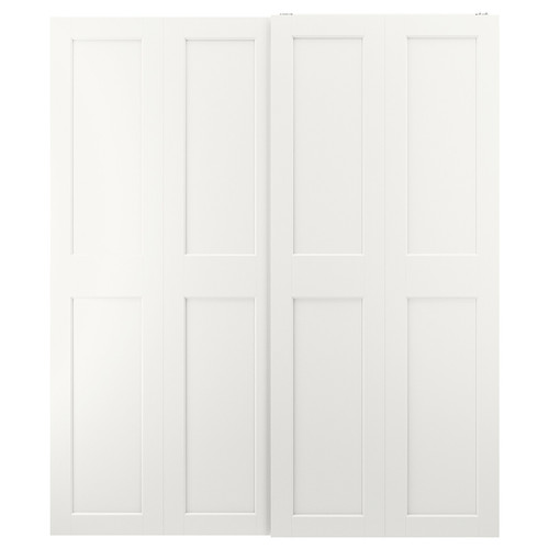 GRIMO Pair of sliding doors, white, 200x236 cm
