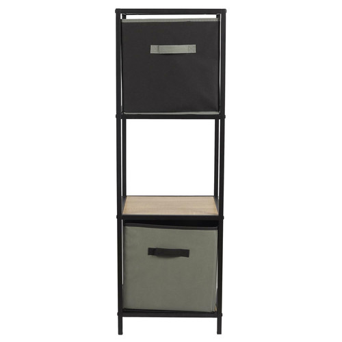 Shelving Unit Loka III, oak/black