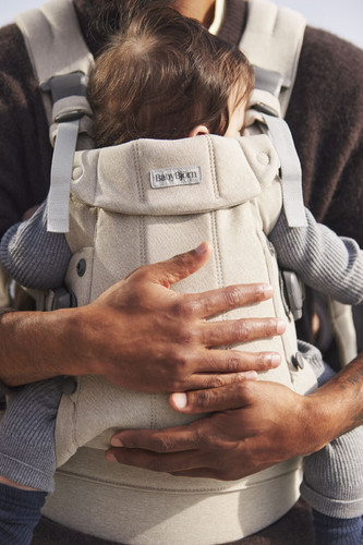 BABYBJORN Baby Carrier Harmony, Woven, Light Beige mélange, 0-3y