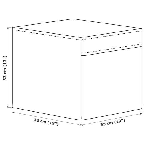 DRÖNA Box, navy/white, 33x38x33cm