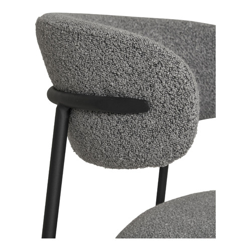 Boucle Dining Chair Mira Light Gray