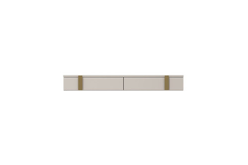 Wall-Mounted Console Table Dresser Verica, cashmere/gold handles