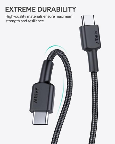 Aukey Cable Quick Charge USB-C to USB-C 0.3m 5Gbps 60W PD 20V CB-CC03 OEM