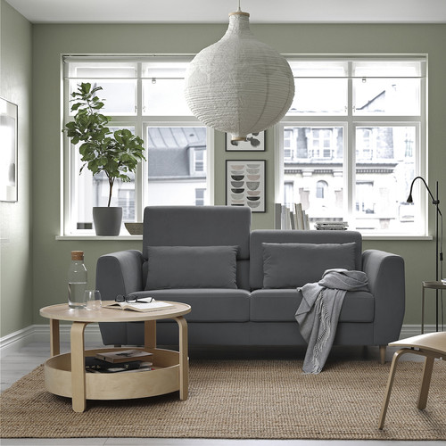 SLATORP 2-seat sofa, Hakebo dark grey