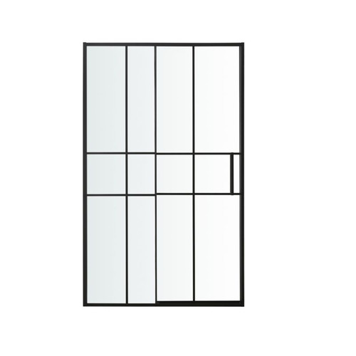 GoodHome Sliding Shower Door Ahti 120 cm, chrome/black