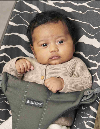 BABYBJÖRN Bouncer Bliss, Anthracite/Landscape Print, Cotton 0+