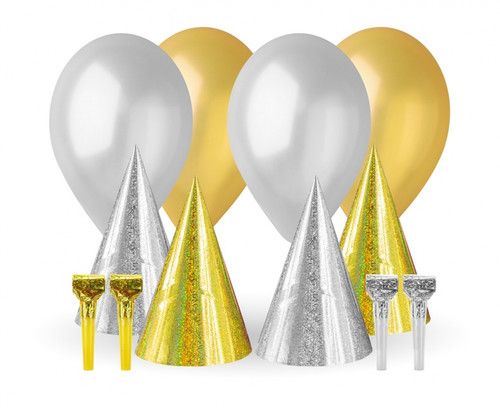 Party Set Gold & Silver New Year's Eve 12pcs