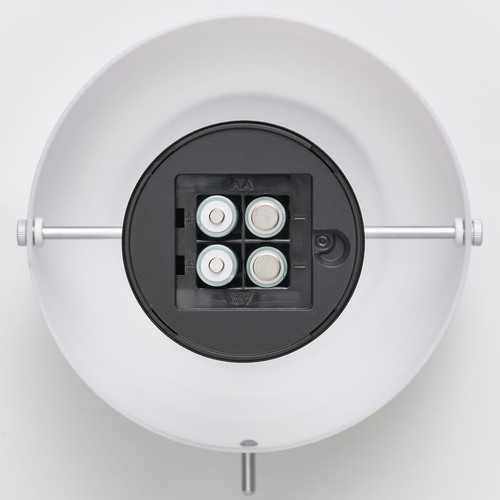 NÖDMAST LED portable lamp, battery operated, white/black, 26 cm