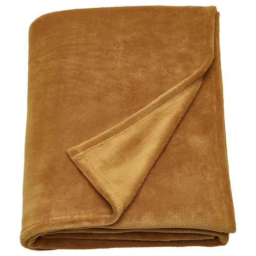 TRATTVIVA Bedspread, yellow-brown, 150x250 cm