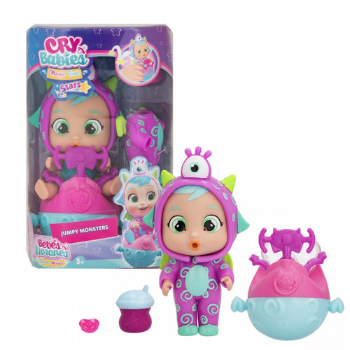 Cry Babies Doll Magic Tears Stars Jumpy Monsters, Fuzz 3+