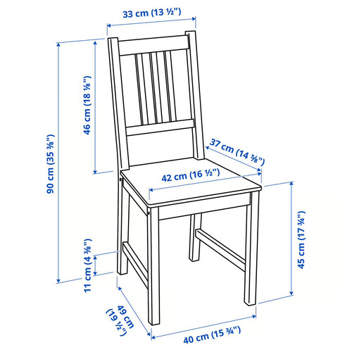 PINNTORP Chair, light brown stained