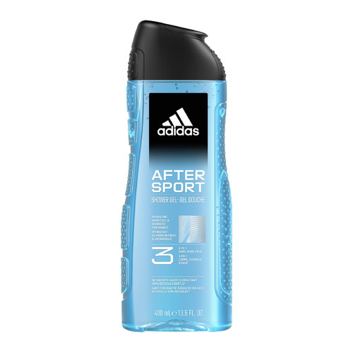 Adidas After Sport Shower Gel for Men 3in1 Face, Body, Hair Vegan 400ml