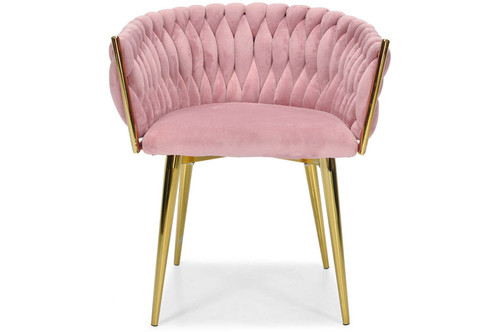 Glamour Braided Chair ROSA, powder pink