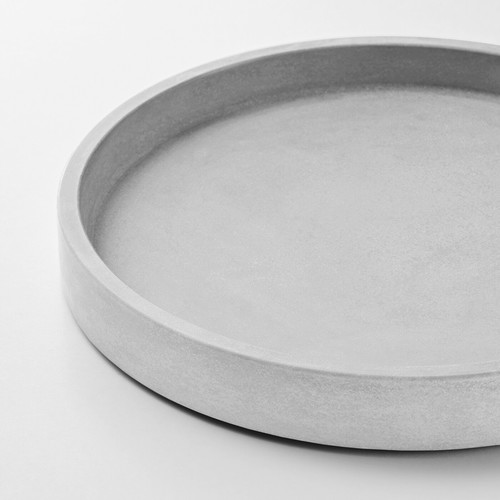 BOYSENBÄR Saucer, in/outdoor light grey, 19 cm