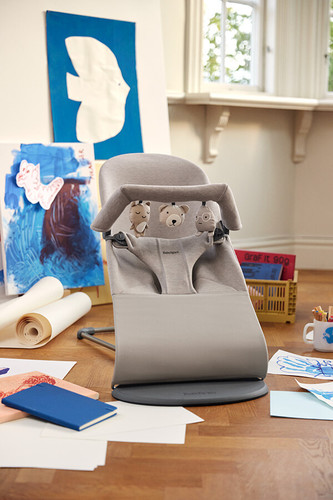 BABYBJORN Bouncer Bliss -  Light grey frame, 3D Jersey, Light beige