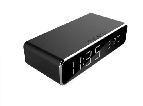 Gembird Digital Alarm Clock with Wireless Charging