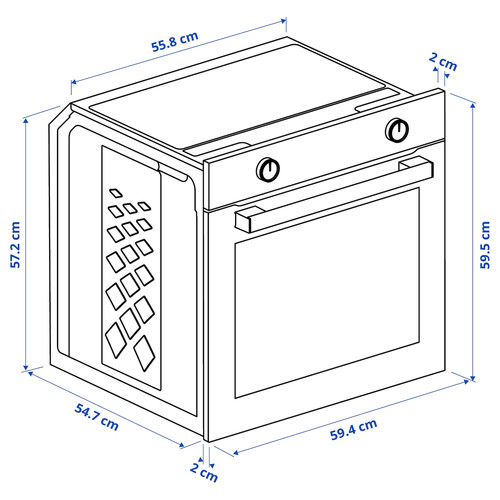 LAGAN Oven, stainless steel