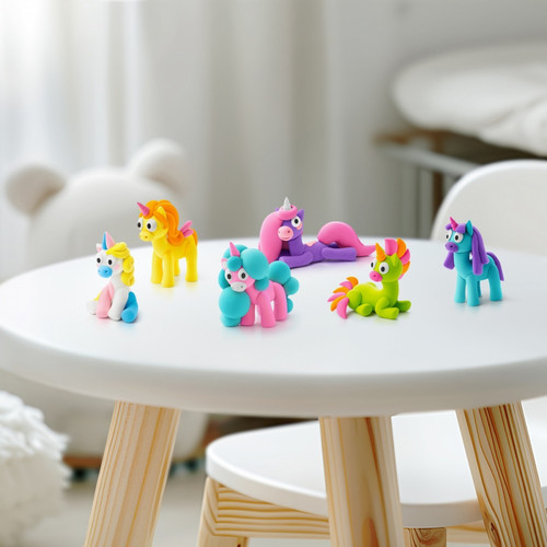 Hey Clay Air-Dry Clay Rainbow Unicorns Lighty 3+
