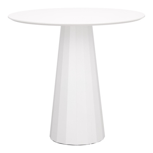 Table Florero, round, single leg, white