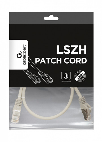 Gembird Patch Cord RJ45 Cat6A S/FTP LSHZ 0.5m, grey