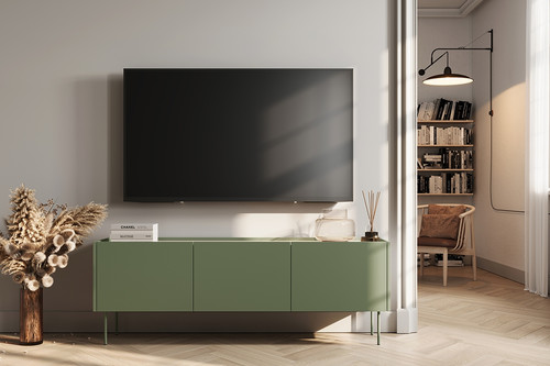 Three-Door TV Cabinet Desin 170, olive/nagano oak