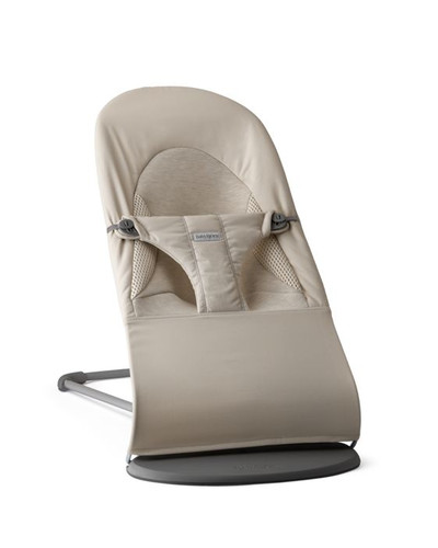 BABYBJÖRN Bouncer Balance Soft Woven/Jersey Tri Fabric, Sand Grey
