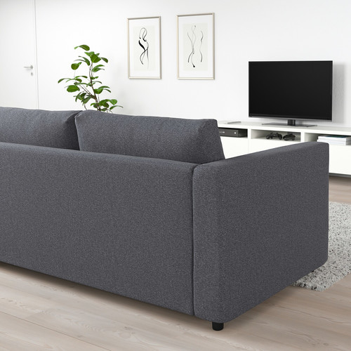 VIMLE 3-seat sofa, Gunnared medium grey
