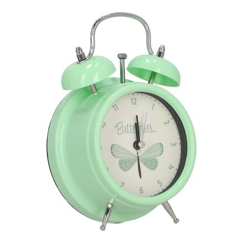 Classic Alarm Clock Butterflies, mint